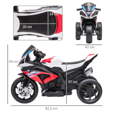 Rootz Children's Motorcycle - Electric Motorcycle - Headlight - 3 Music Modes - For Children 1.5-5 Years - Red - 82.5 x 42 x 54 cm