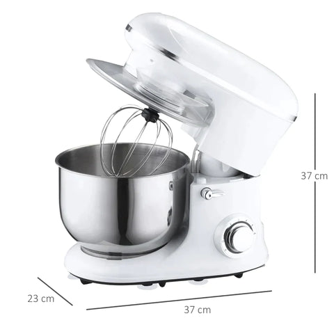 Rootz Electric Hand Mixer Set - Stand Mixer - Electric Mixer - 6-level Adjustable Speed - ABS - White - 37 cm x 23 cm x 37 cm