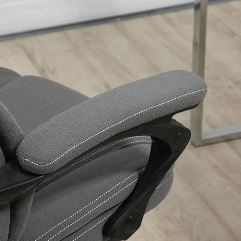 Rootz Office Chair - Desk Chair - Gaming Chair - With Castors Tilt Angle Of 149° - Polyester/Foam/Nylon - Grey - 71 cm x 69 cm x 122 cm