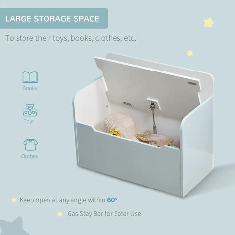 Rootz Child Seat Bench - Blue - Manufactured Wood - 23.62 cm x 11.81 cm x 19.68 cm