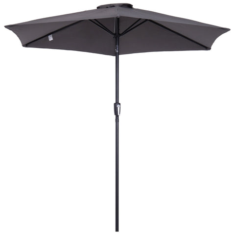Rootz Parasol - Sun umbrella - Patio Umbrella - Parasol umbrella - Metal/Polyester - Grey