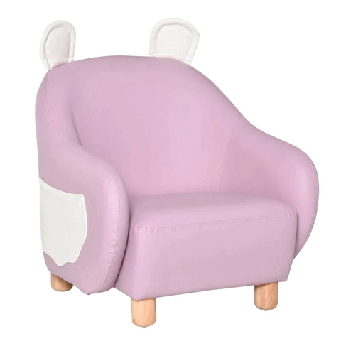 Rootz Kindersessel - Kindersofa - Minisofa - Tierohrsessel - Rosa