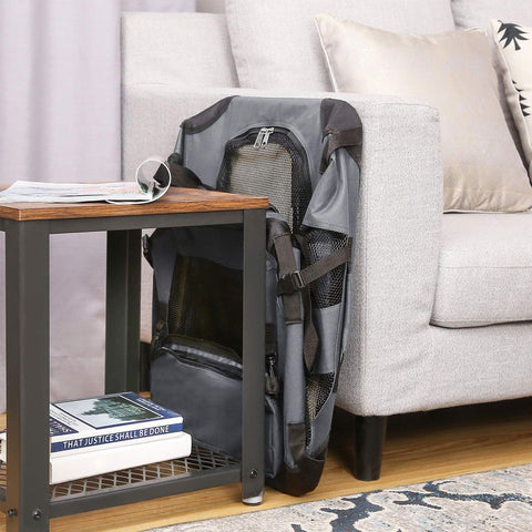 Rootz Hundetransportbox – Hundetasche – Haustiertransportbox – Katzentransportbox – Reise-Transportbox für Haustiere – Tragbare Transportbox für Haustiere – Grau – 70 x 52 x 52 cm