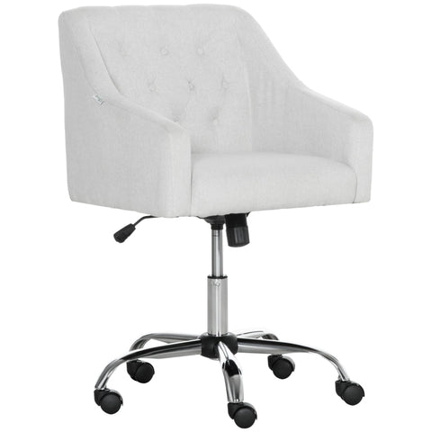 Rootz Chair - Office Chair - Desk Chair - Work Chair - Ergonomic Chair - Rocker Function - Height Adjustable - Cream White - 62L x 61W x 72-80H cm