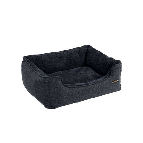 Rootz Dog Bed - Dog Bed For Medium-sized Dogs - Dog Sleeping Bed - Dog Cave Bed - Dog Orthopedic Bed - Dog Raised Bed - Imitation Linen - Polyester Fabric With Nubs - PP Filling - Plush - Dark Grey - 90 x 75 x 25 cm (L x W x H)