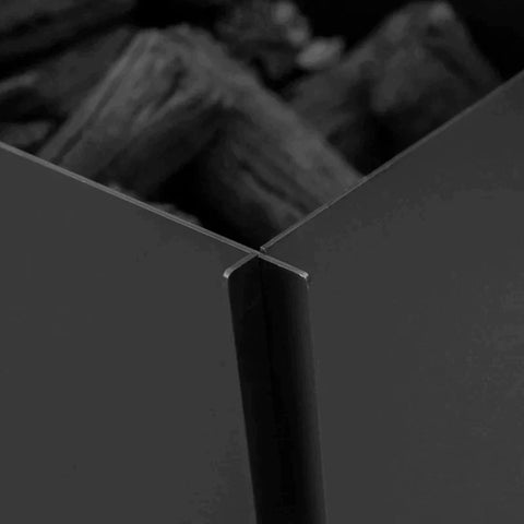 Rootz Fire Bowl - Removable - Pluggable - Fire Pit For Garden - Camping - BBQ - Steel -  Black - 50 x 50 x 30 cm