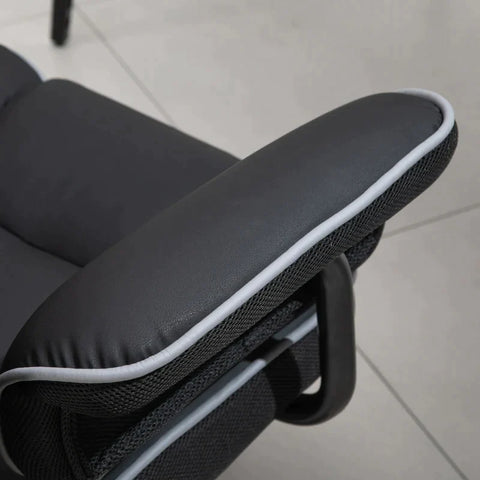Rootz Office Chair - Desk Chair - Ergonomic Office Chair - Swivel Chair - Armrests - Height-adjustable - Black - 76 x 80 x 118-124 cm