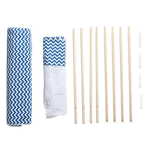 Rootz Tipi Tent - Speeltent - Kindertent Met Kussenmatras - Kinderkamer Tipi - Indische Tent - Buiten - Binnen - Opvouwbaar - Kinderspeeltent - Speelhuisje - Wit - 120 x 120 x 155 cm