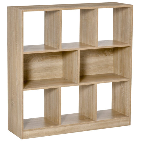 Rootz Bookshelf - Bookcase - Storage Rack - Storage Shelf - Display Shelf - 3 Tier Shelf - Natural - 97.5 x 30 x 100 cm