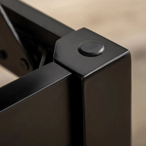 Rootz Piano Bench - Elegant Design - Hidden - Black Painted Wood - Storage Stool - Adjustable Seat Height - Faux Leather - Black - 63L x 35W x 46-56H cm