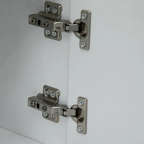 Rootz TV Bench - TV Dresser - TV Table - With 2 Shelves - 2 Cabinets - Chipboard - White - 120 x 39.5 x 40 cm