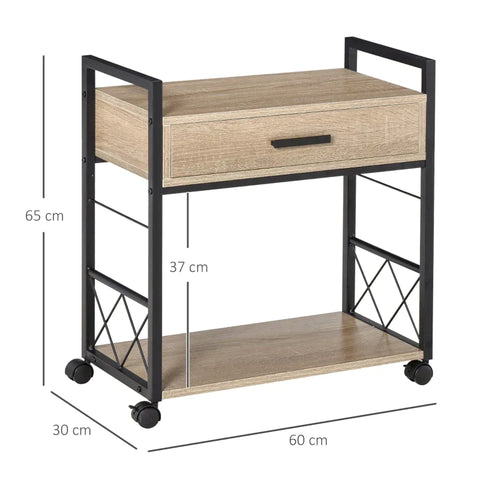 Rootz Kitchen Trolley - Side Table - Serving trolley - Kitchen Cart - Rollable Kitchen Trolley