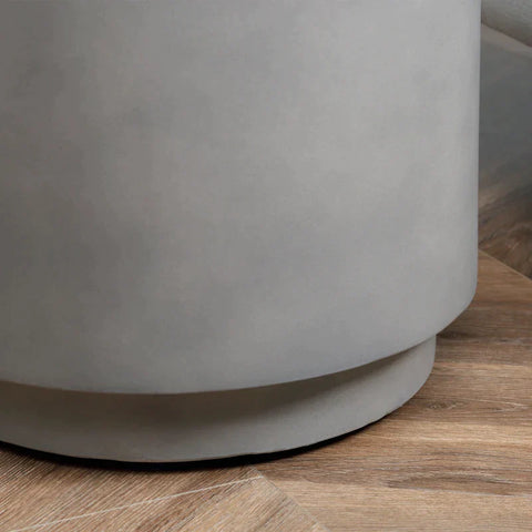 Rootz Side Table - Bedside Table - In Concrete Look - Inorganic Ore Powder - Light Grey - 37 cm x 37 cm x 43 cm