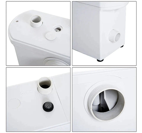 Rootz Lifting Station - Waste Water Pump - For Toilet Shower - Lifting Unit - Polypropylene - White - 51 x 21 x 31 cm