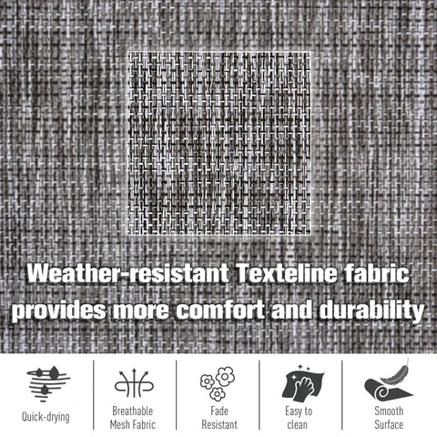 Rootz Rocking Chair - Rocking Lounger - Garden Lounger - Swing Lounger - Grey - 64 x 69 x 108 cm