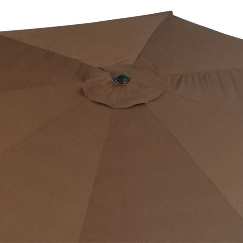 Rootz Parasol - Folding Umbrella - Garden Parasol - Garden Umbrella - Steel - Coffee - 3x2.45m