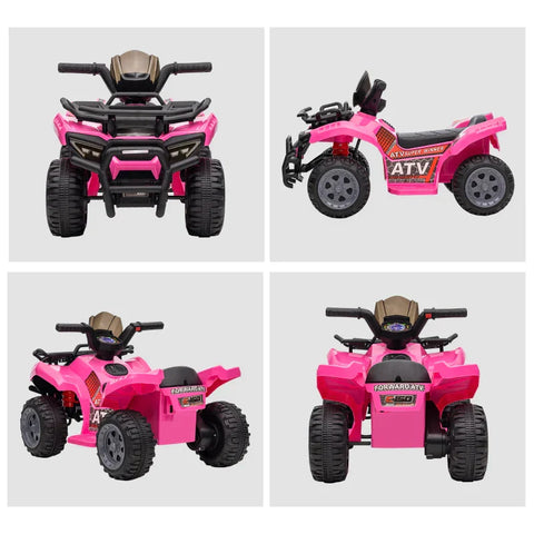 Rootz Children's Electric Vehicle - Electric Motorcycle - Mini Electric Quad - Children's Electric ATV Stroller - LED Front Light - Pink - 70 x 42 x 45 cm