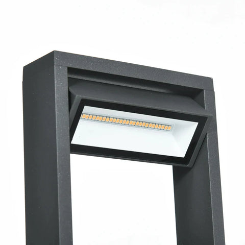 Rootz Tuinlamp - Padverlichting - Paalverlichting met LED's - Weerbestendig - Donkergrijs - 16cm x 5cm x 90cm