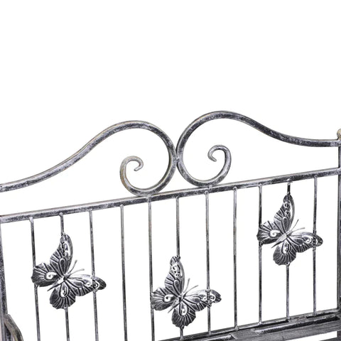 Rootz Plant Shelf - Plant Stand - Flower Shelf - Flower Stand - Flower Ladder - Garden Shelf - Metal - Silver/Grey - 44Lx25Wx96H cm