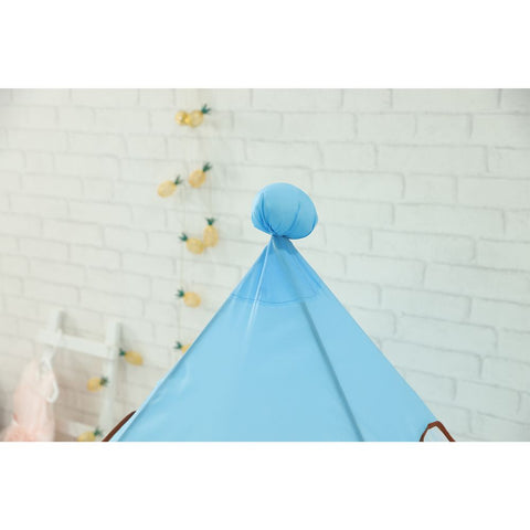Rootz Speeltent - Speeltent Voor Kinderen - Kinderspeeltent - Binnenspeeltent - Buitenspeeltent - Pop-up Speeltent - Polyester - Glasvezelstaven - Staaldraden - Wit-blauw - 101 x 135 cm (Ø x H)