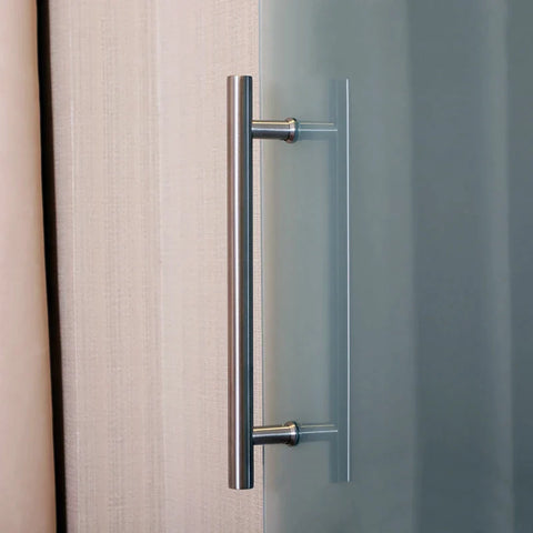 Rootz Glass Sliding Door - Sliding Door - Room Door With Handle Bar - Satin Finish Sliding Door - Interior Sliding Door - Fully Satin Finish - 90 x 205 cm