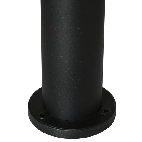 Rootz Garden Lamp Post Light - Garden Light - With Solar Panel - Aluminum - PC - Black - 23.5cm x 60cm