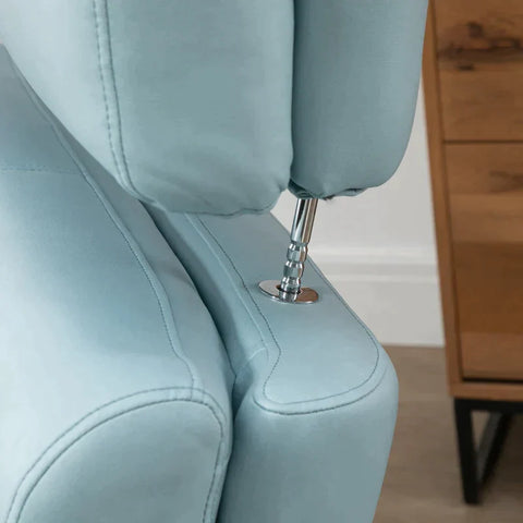 Rootz Electric Stand-Up Chair - Stand-up Chair - Relaxation Chair - With Stand-up Aid - Reclining Function - Remote Control - Light Blue - 81 x 91 x 103 cm