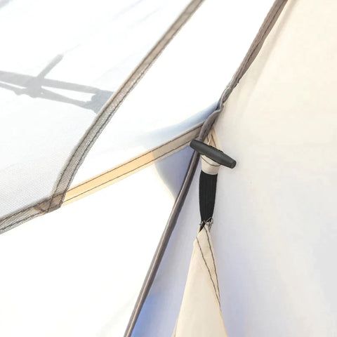 Rootz Camping Tent - 6-8 Persoons Tent - Familietent - Koepeltent - Met Voorkamer - 2 Ramen - Polyester/Glasvezel/Staal - Blauw/Groen/Grijs - 518 x 487 x 237 cm