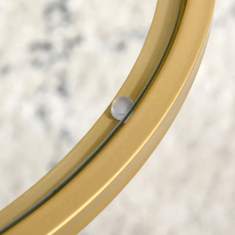 Rootz Set Of 2 Stackable Side Tables - Modern Design - Stackable End Tables - Gold Frame Side Tables - Gold + Transparent - 50cm x 50cm x 58cm