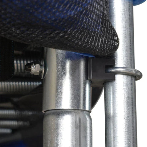 Rootz Trampolin – Trampolin mit Sicherheitsnetz – Gartentrampolin für drinnen und draußen – Trampolin für Kinder und Erwachsene – Blau/Schwarz – Ø305 x 248 H cm