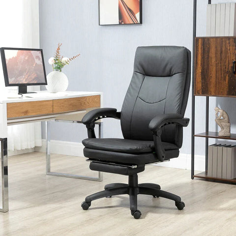 Rootz Office Chair - Ergonomic Office Chair - Executive Chair - Padded Backrest - Black - 64 x 64 x 112-120 cm