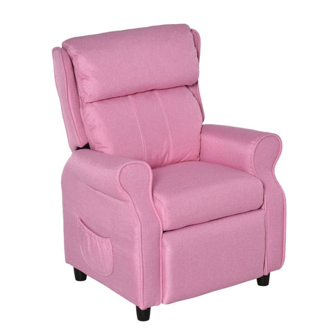 Rootz Children's Sofa - Kids Recliner Sofa - Children's Couch - Children's Armchair - Pink - 58 x 53 x 70 cm