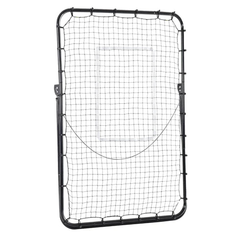 Rootz Voetbal Rebound Net - Verstelbare Hoek - Hoogte Verstelbaar - Rebounder Kickback - Zwart - 123cm x 73cm x 178,5cm