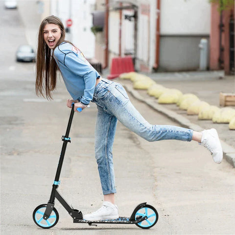 Rootz Scooter - Folding Children's Scooter - Aluminum - Metal - Blue - 94.5 cm x 36 cm x 100 cm