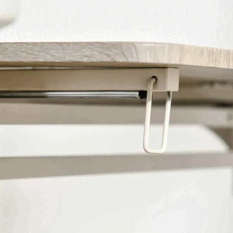 Rootz 2-piece Seating Group - Foldable Dining Table With 2 Chairs - Folding Table - White + Natural - 110 cm x 70 cm x 75 cm