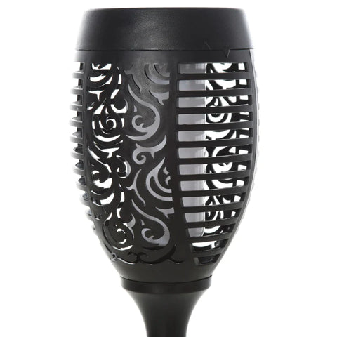 Rootz Solar Light Set - Verlichting op zonne-energie - Tuinverlichting op zonne-energie - Set van 4 zonnelampen - Buitenverlichting - 6-8 uur looptijd - IP44 waterdicht - Zwarte kunststof lampen - Ø12 X H72 Cm