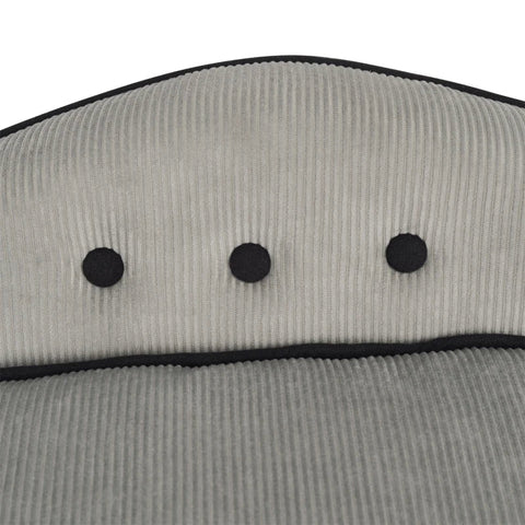 Rootz Dog Sofa - Dog Bed - Dog Mat - Pet Sofa - Natural Wood+Plush - Grey - 66.5 x 45 x 35.5 cm