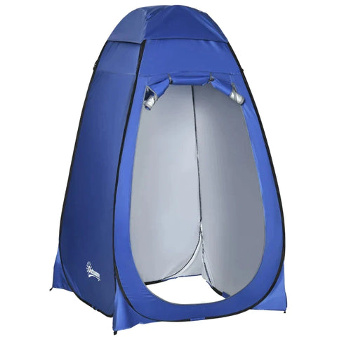 Rootz Shower Tent - Pop-up Toilet Tent - Mobile Tent - Camping Tent - Camping Shower Tent - With Inner Pocket - Waterproof - Polyester - Dark Blue - 120 x 120 x 190 cm