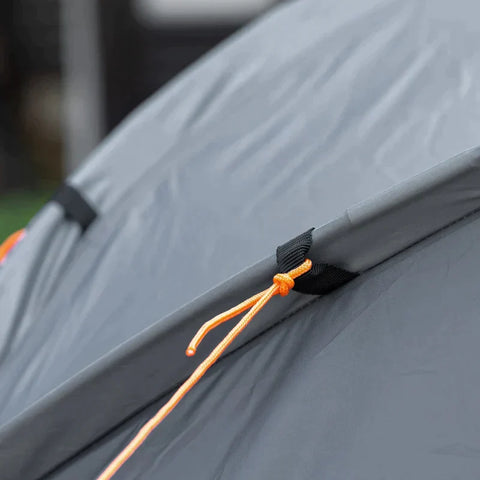 Rootz Tent - 2-Person cot - Two Person Tent - With Camp Bed and Mattress - Foldable - Polyester Taffeta/Oxford Cloth/Fiberglass Pole/Aluminum - Grey - 200 x 146 x 159 cm