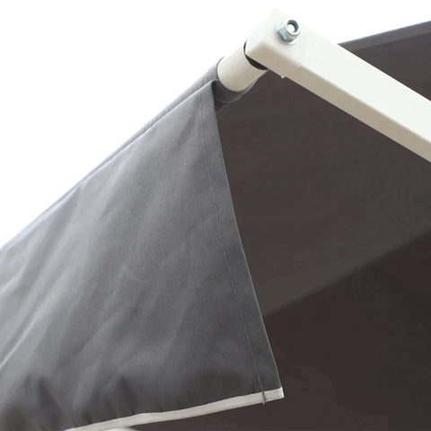 Rootz Awning - Stand Awning - Garden Awning - Folding Arm Crank - Grey-  4 x 3 m