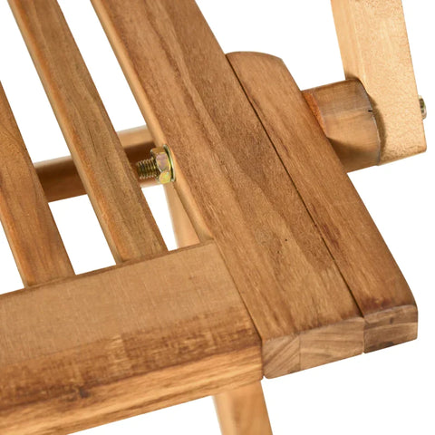 Rootz Dining Set - 7 Piece Wooden Garden Dining Set - With Umbrella Hole - Folding Dining Table And Armchairs - With Parasol Hole - 6 Seater Outdoor Patio Furniture - Poplar - Natural