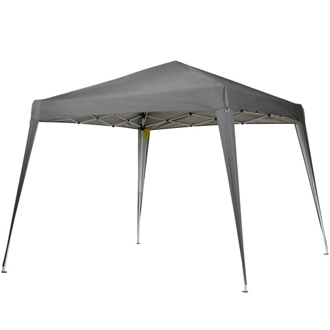 Rootz Gazebo - Folding Pavilion - Party Tent Incl. Carry Bag - Steel - Grey - 2.4 x 2.4 m