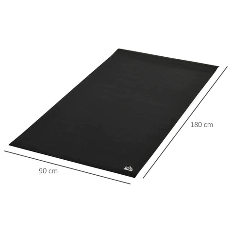 Rootz Mat - Floor Protection Mat - Sports Mat For Fitness - Equipment Protective Mat - Black - 180 cm x 90 cm x 0.6 cm