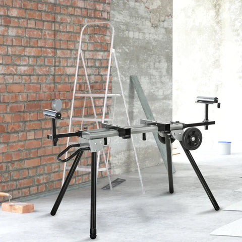 Rootz Gehrungssägenständer – Arbeitsständer – Arbeitstisch – Sägeständer – klappbar – Schwarz/Grau