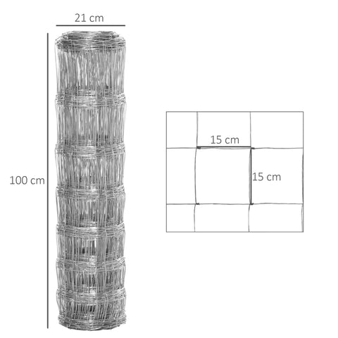 Rootz Chain Link Fence - Roll Mesh - Thick Steel - 52 x 1 m