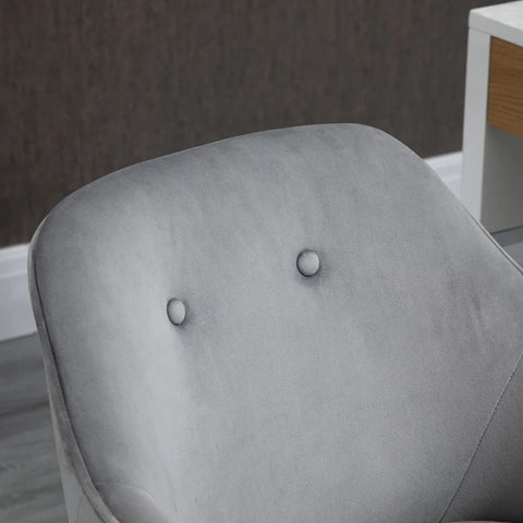 Rootz Office Chair - Desk Chair - Working Chair - Swivel Chair - Light Gray - 61 X 59 X 80.5-90.5 Cm