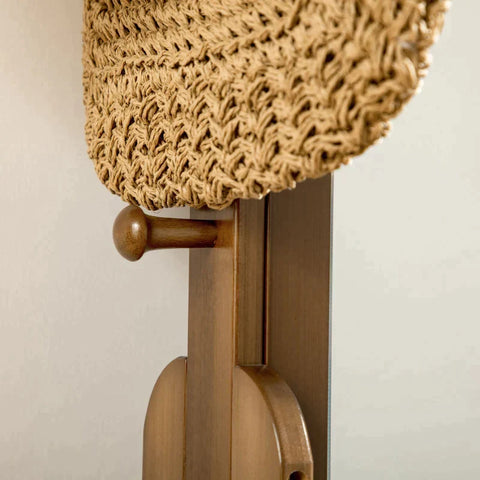 Rootz Kapstok - Kapstok Met 2 Laden - 1 Spiegel - 1 Kledingstang - 1 Schoenenbank - Bamboe - 113 cm x 33 cm x 169,5 cm