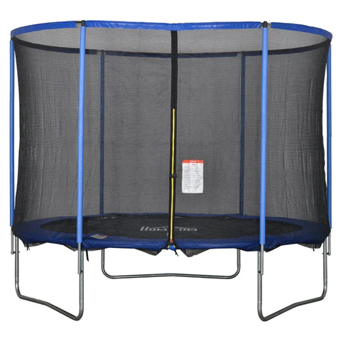 Rootz Trampolin – Trampolin mit Sicherheitsnetz – Gartentrampolin für drinnen und draußen – Trampolin für Kinder und Erwachsene – Blau/Schwarz – Ø244 x 240 H cm