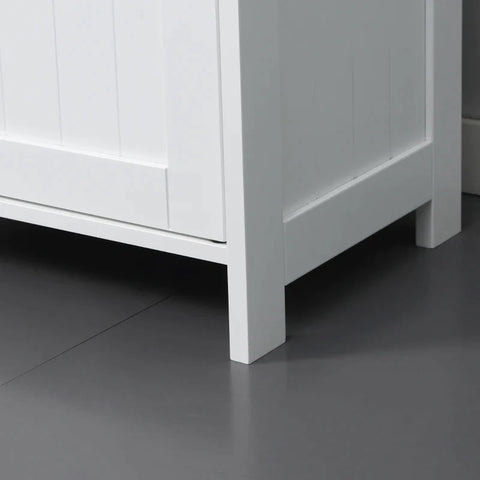 Rootz Kast Badkamer - Wastafelkast - Opbergkast - Kast - Met Open Compartiment - MDF - Wit - 60 x 30 x 60 cm