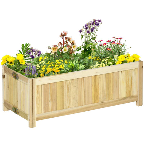 Rootz Plantenbak - Opklapbaar verhoogd bed - Massief hout - Weerbestendig - Naturel - 70cm x 30cm x 25cm